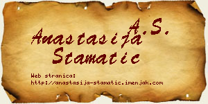 Anastasija Stamatić vizit kartica